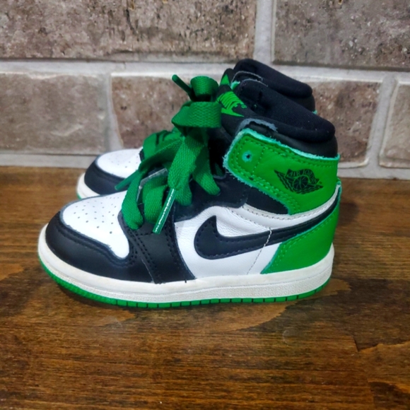 Jordan 1 Retro High OG sneakers, toddler, "Lucky Green" - Picture 4 of 6